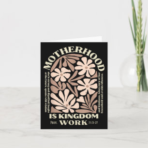 Moderskap Is Kingdom Work Christian Mors dag Kort