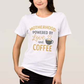 Moderskap: Kärlek och kaffe - Roligt Mothe T Shirt