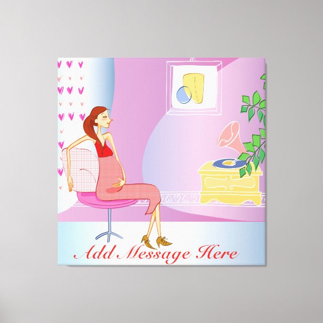 Moderskap Mamma, arbetsyta Canvastryck (Framsida)