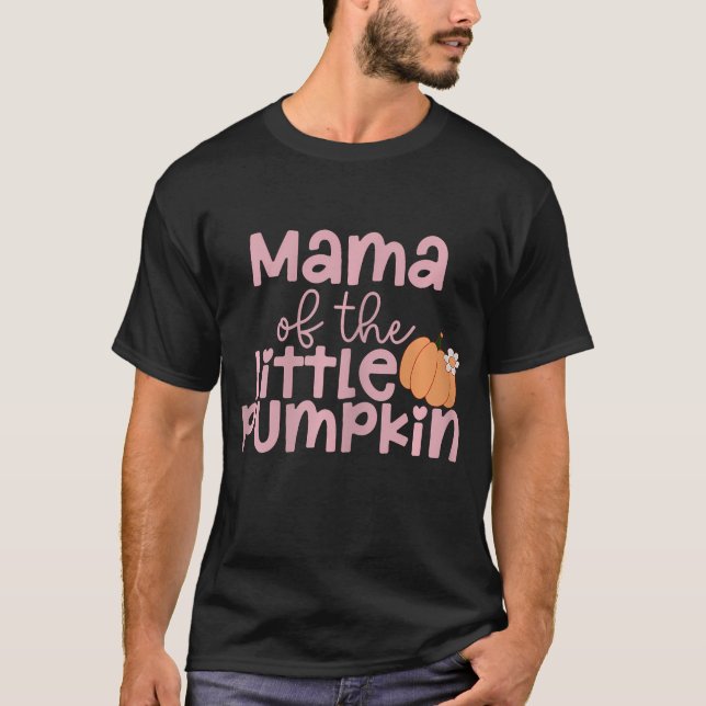 Moderskap Mamma av den lilla Thanksgivingen Pumpki T Shirt (Framsida)