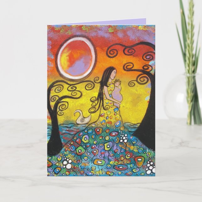 Moderskap originalbildkort för Mors dag Kort (Framsida)