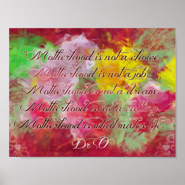 Moderskap Poster med 3SqMeals (Framsidan)