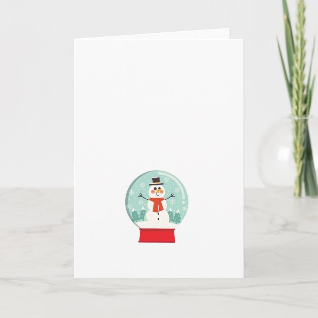 Moderskap Snö Globe Snögubbar Gravid babydusch för Meddelande (Framsida)