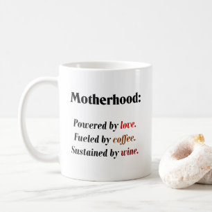 Moderskap som drivas av kärlek som tålas av vin kaffemugg