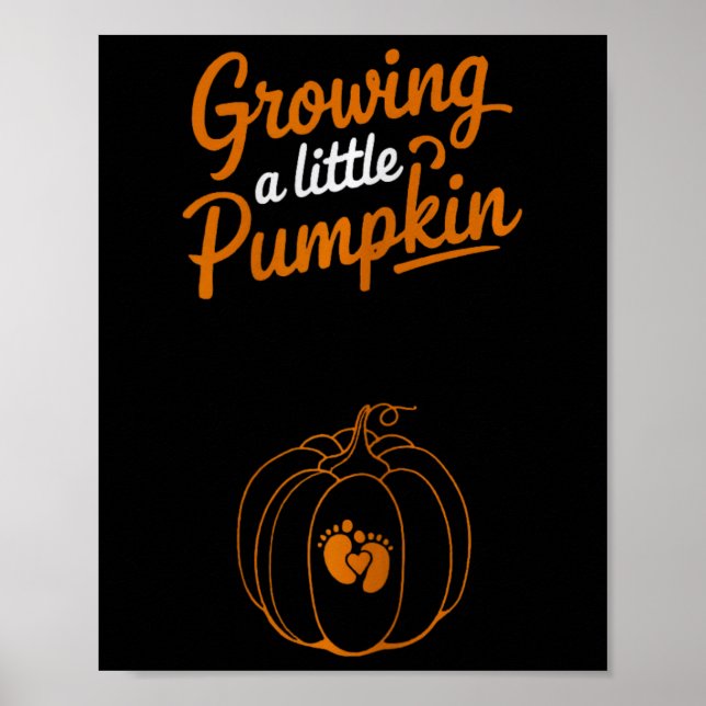 Moderskap som odlar lite Pumpkin Thanksgiving Pr Poster (Framsidan)