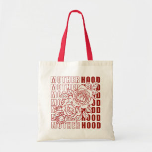 Moderskap Totebag Vintage Röd Ros Present till Mam Tygkasse