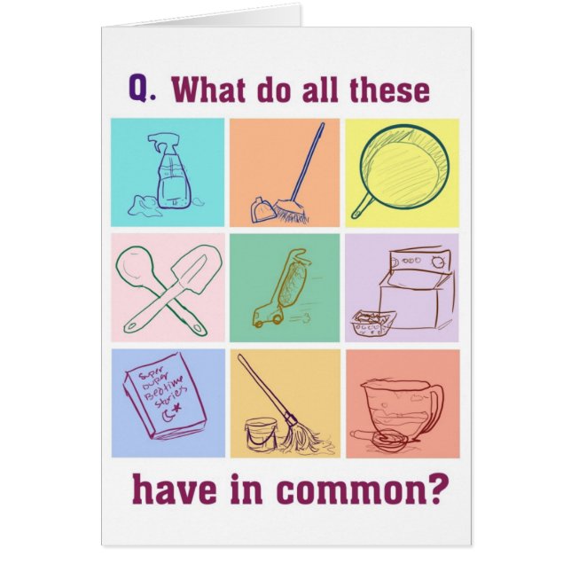 Moderskap verktyg av handeln hälsningskort (Framsidan)