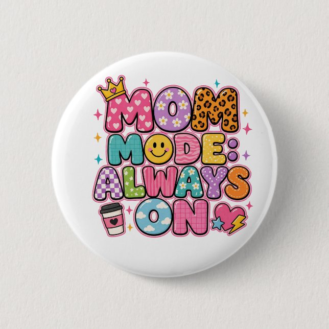 Modersläge Alltid På, mors dagsgåva Knapp (Framsida)
