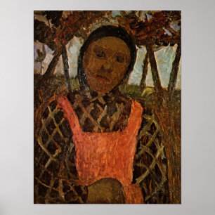 Modersohn-Becker - Barn med Rosa Apron Poster