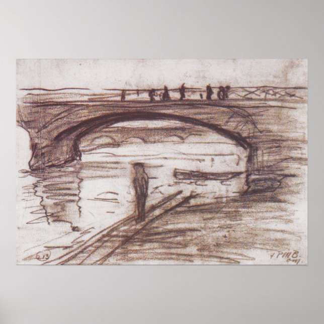 Modersohn-Becker - Bridges in Paris 1905 Poster (Framsidan)