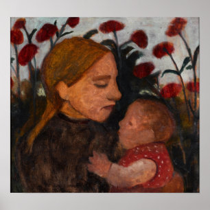 Modersohn-Becker - flicka med barn Poster