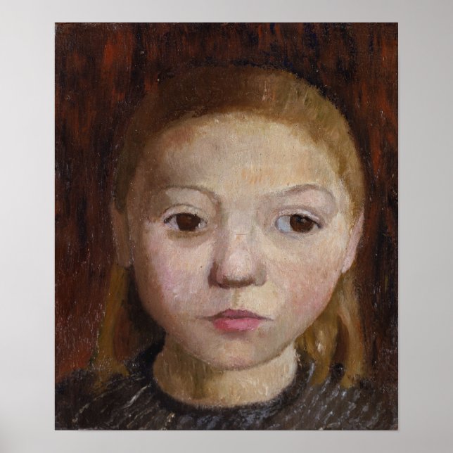 Modersohn-Becker - Huvud Av En Flicka Poster (Framsidan)