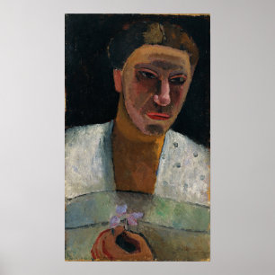Modersohn-Becker - Lee Hoetger med blomma 1906 Poster