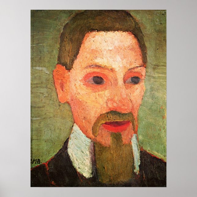 Modersohn-Becker - Porträtt of Rainer Maria Rilke Poster (Framsidan)