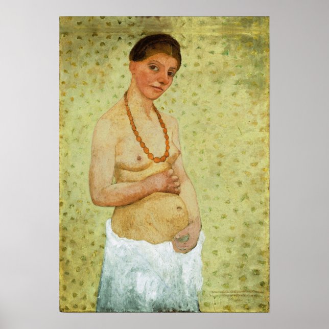Modersohn-Becker - Självporträtt, 6-årsjubileum Poster (Framsidan)