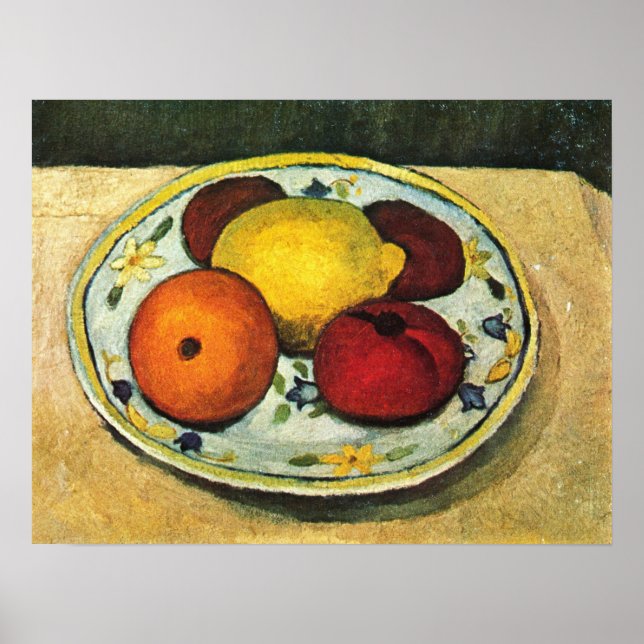 Modersohn-Becker - Stilleben med citron apelsin Poster (Framsidan)