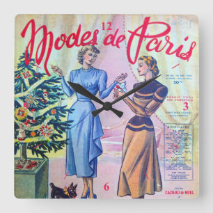 Modes De Paris. Fyrkantig Klocka