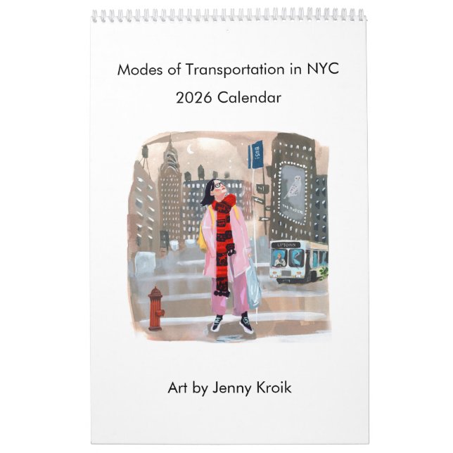 Modes of Transportation in NYC, 2026 Calendar  Kalender (Omslag)