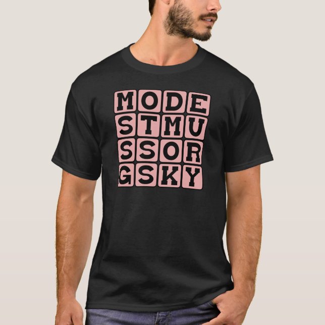 Modest Mussorgsky, rysk Composer T-shirt (Framsida)