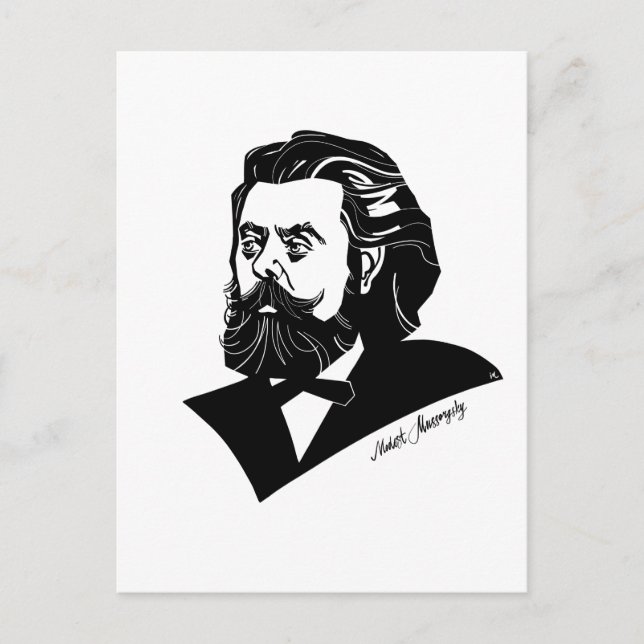 Modest Mussorgsky Vykort (Framsida)
