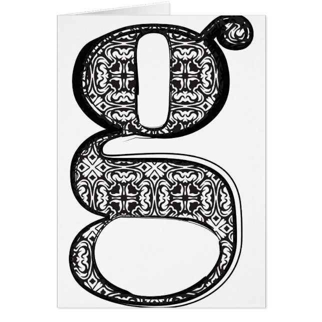 Modestilsort, brevG Hälsningskort (Framsidan)