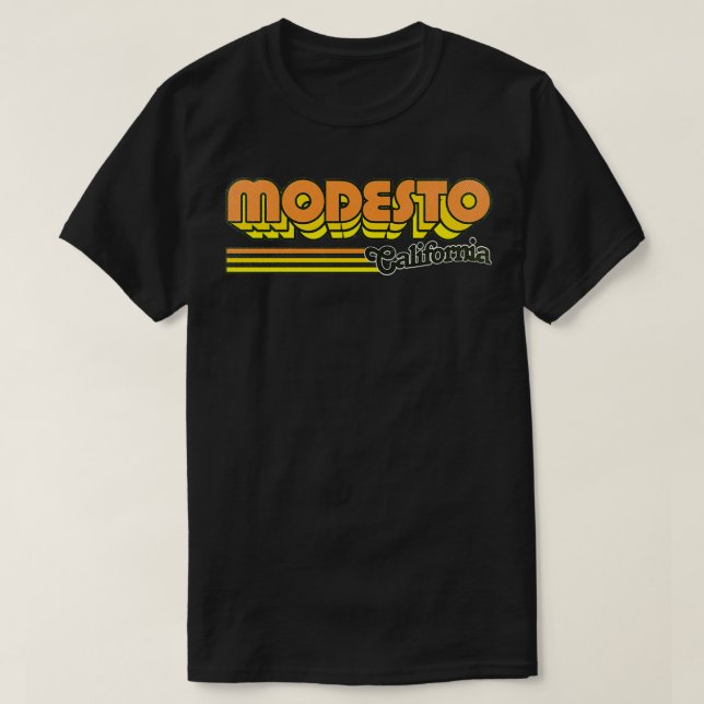 Modesto CA City Rand T Shirt (Design framsida)