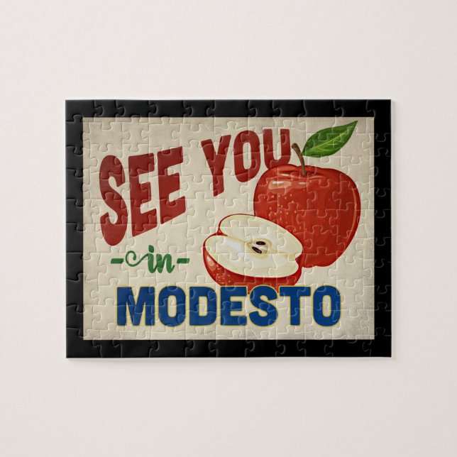 Modesto California Apple - Vintage resor Pussel (Horisontell)