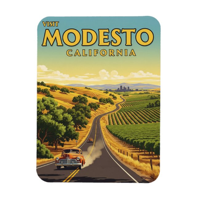 Modesto California Central Valley Magnet (Vertikal)