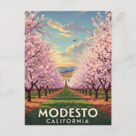 Modesto California Central Valley Vykort