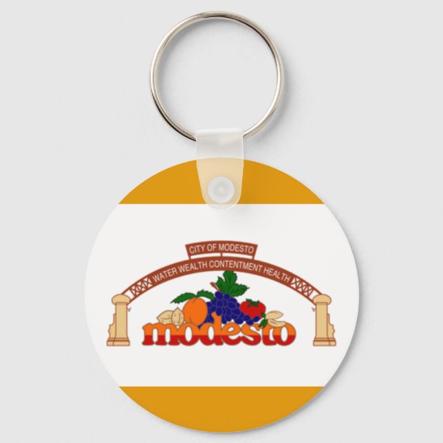 Modesto (California flagga Keychain) Nyckelring (Framsida)