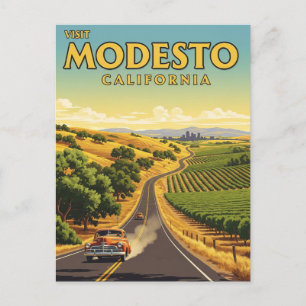 Modesto Kalifornien Centraldalen Vykort