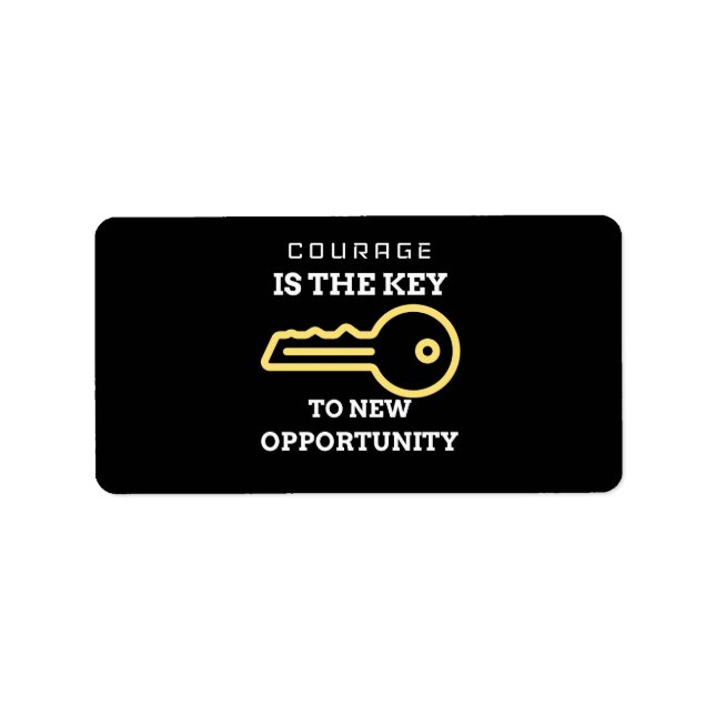 Modet är nyckel till nya möjligheter adressetikett (Framsidan)