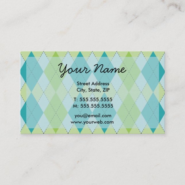 Modet Argyle profilerar kort (Framsida)