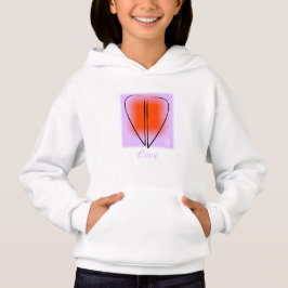 Modet Art Heart Kärlek Girl Girl Hoodie T Shirt
