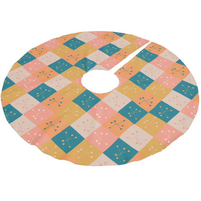 Modet Atomic Mönster Julgransmatta Borstad Polyester (Vinklad)