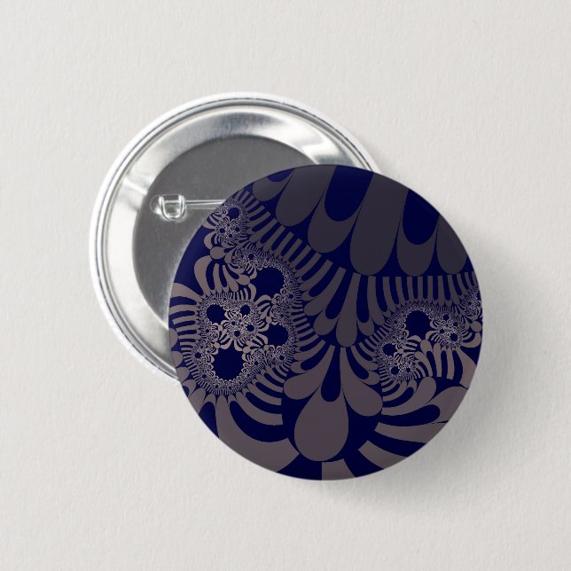 Modet Blue och Silver Knapp (Framsida & baksida)