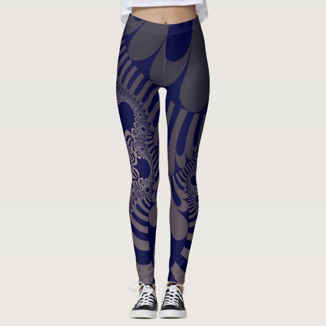 Modet Blue och Silver Leggings (Framsida)
