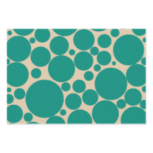 Modet Bubly Retro Dots Mönster i Teal och Beige