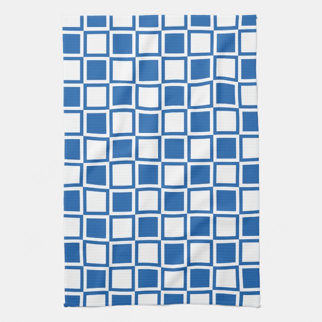 Modet Denim Blue Bold Fet Fack Kökshandduk (Vertikal)