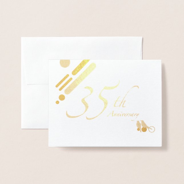 Modet Fåglar på 35en i lycklig Folierat Kort (Framsida med kuvert)