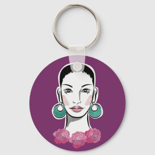 Modet Fleur 1960-talets kvinna Nyckelring