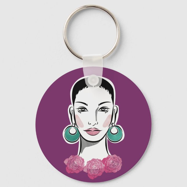 Modet Fleur 1960-talets kvinna Nyckelring (Framsida)