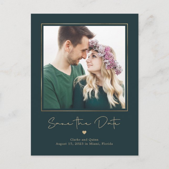 Modet Gallery EDITABLE FÄRG Spara datum Vykort (Framsida)