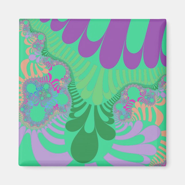 Modet grönt Rainbow Magnet (Framsidan)