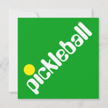 Modet Groovy Roligt PICKLEBALL Text på Bright Grön