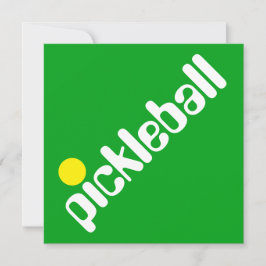 Modet Groovy Roligt PICKLEBALL Text på Bright Grön Inbjudningar