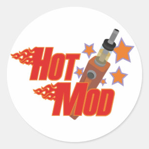 Modet hett runt klistermärke