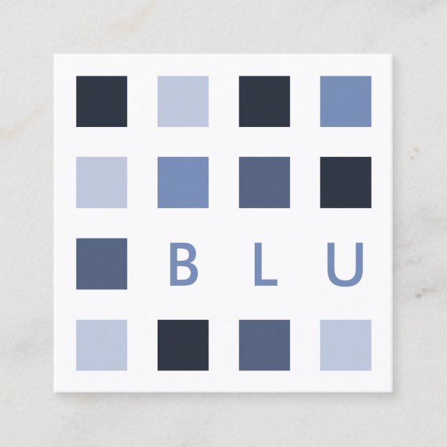 modet kvadrerar fyrkantigt visitkort (Framsida)