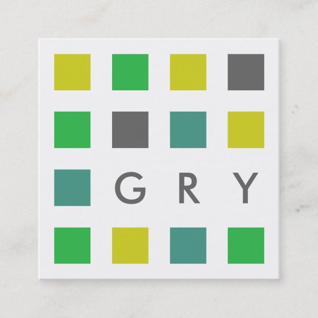 modet kvadrerar fyrkantigt visitkort (Framsida)