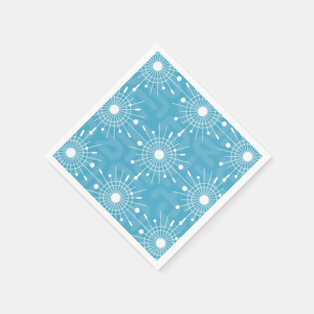 Modet "Mid Century Modern Atomic Sputnik Snowflake Pappersservett (Hörn)